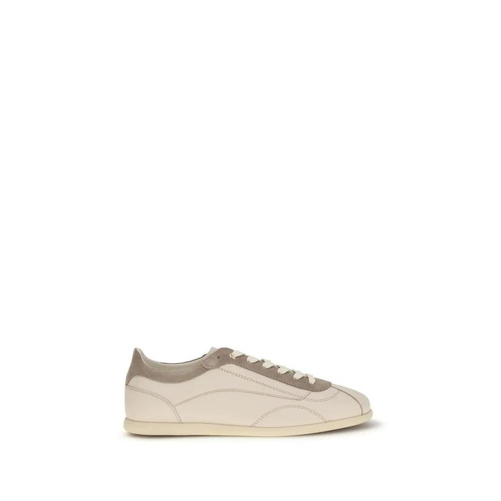 Brunello Cucinelli Sample Sale | Brunello Cucinelli Beige Leather Low Top Sneakers - | Designer outlet