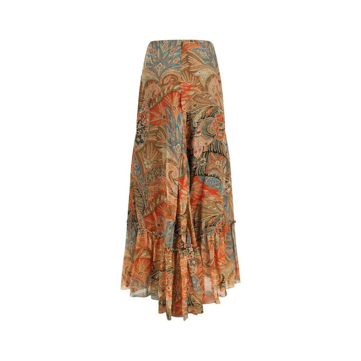 Etro Sample Sale | Etro Multicolor Silk Long Skirt - | Designer outlet