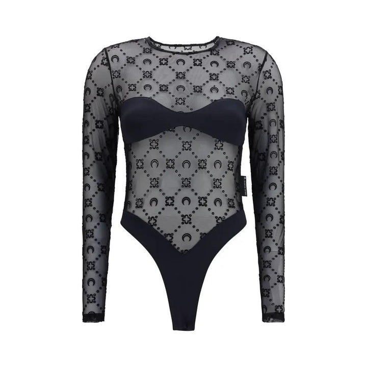 Marine Serre Sample Sale | Marine Serre Black Polyamide Bodysuit - | Designer outlet