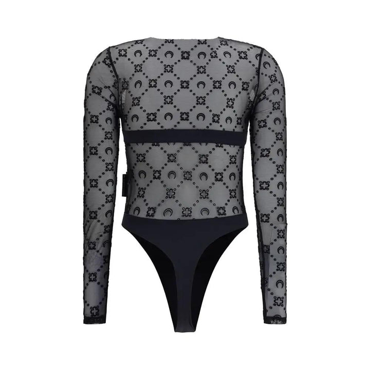 Marine Serre Sample Sale | Marine Serre Black Polyamide Bodysuit - | Designer outlet