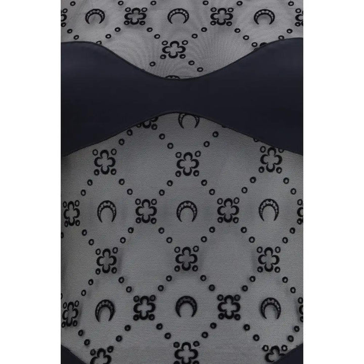 Marine Serre Sample Sale | Marine Serre Black Polyamide Bodysuit - | Designer outlet