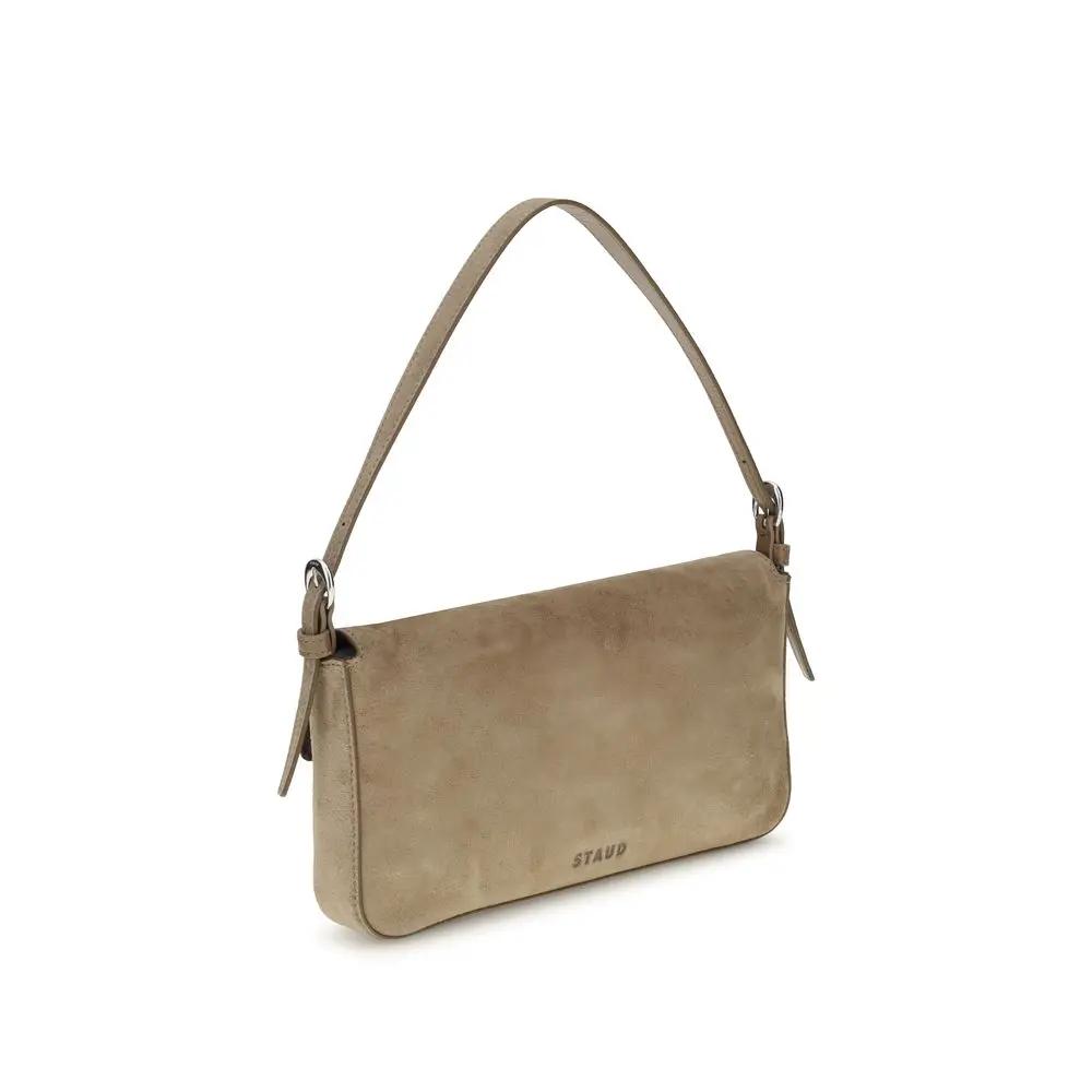 Staud Beige Calf Leather Bos Taurus Shoulder Bag