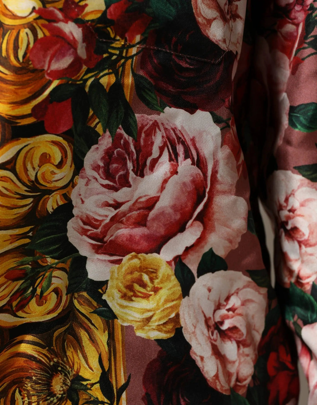 Dolce &amp; Gabbana Multicolor Floral Long Sleeves Button Down Shirt Top