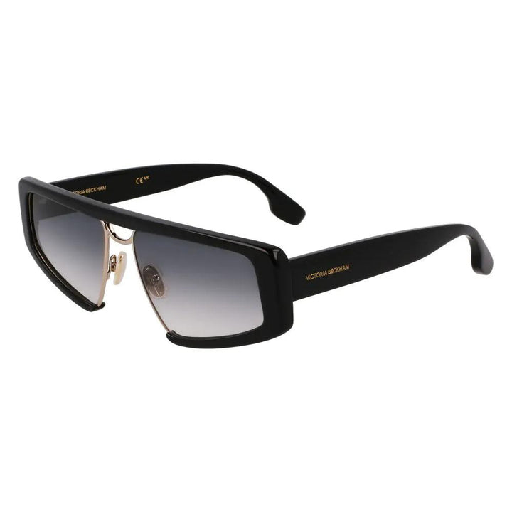 Victoria Beckham Black Metal &amp; Plastic Sunglasses