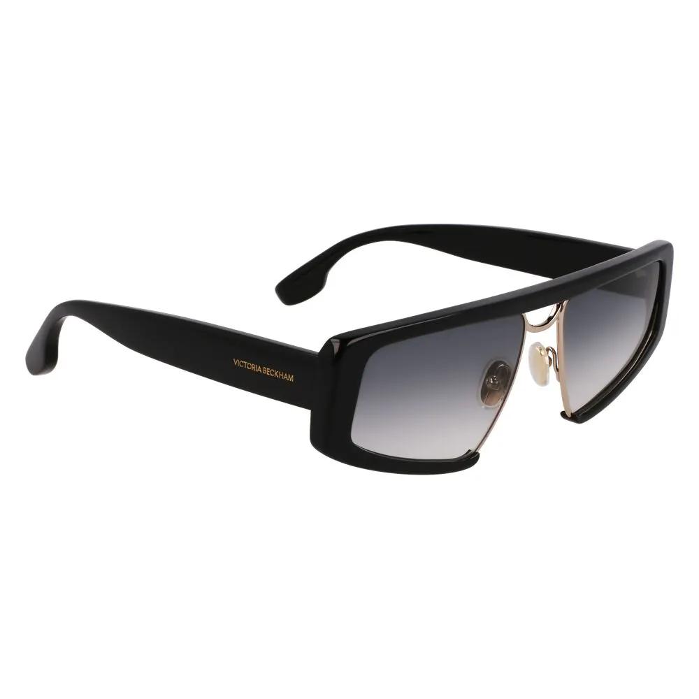 Victoria Beckham Black Metal &amp; Plastic Sunglasses