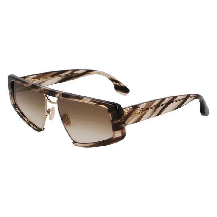 Victoria Beckham Brown Metal &amp; Plastic Sunglasses