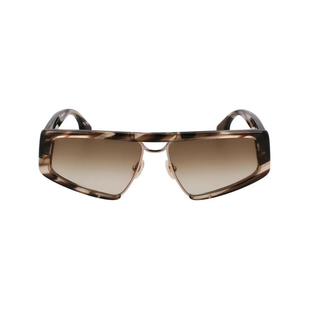 Victoria Beckham Brown Metal &amp; Plastic Sunglasses