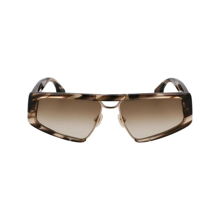 Victoria Beckham Brown Metal &amp; Plastic Sunglasses