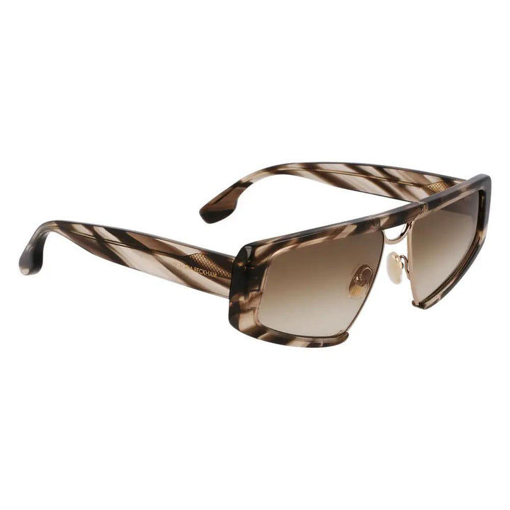 Victoria Beckham Brown Metal &amp; Plastic Sunglasses