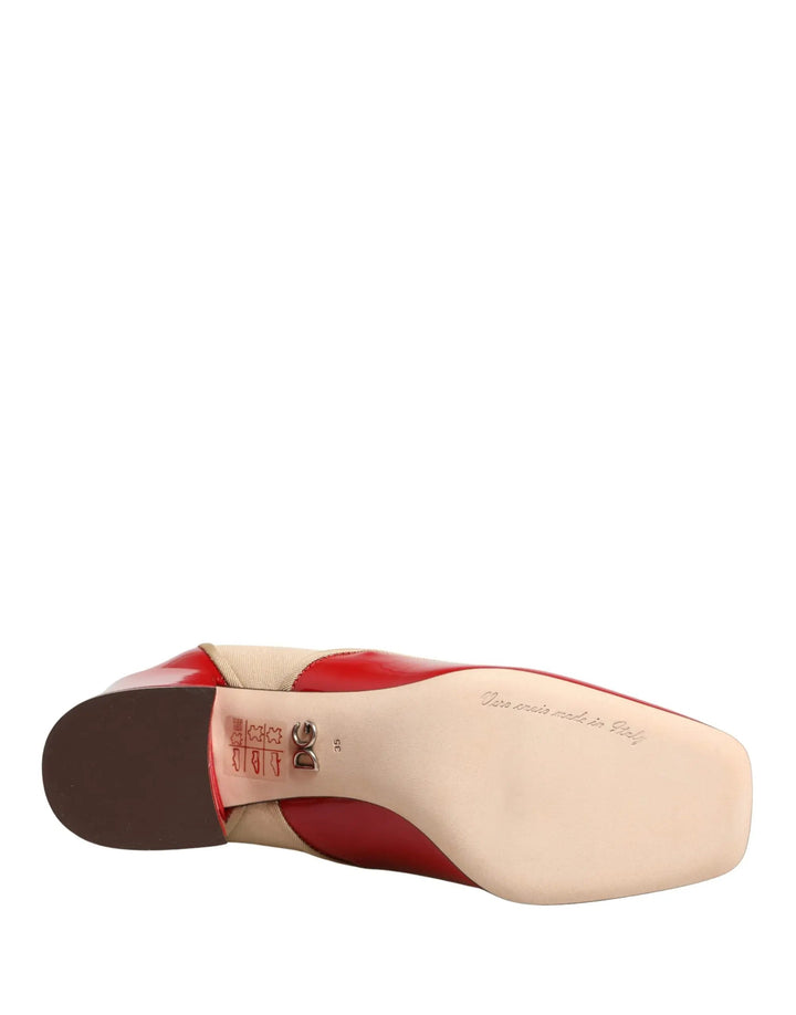 Dolce &amp; Gabbana Sample Sale | Dolce &amp; Gabbana Red Button Embellished Ankle Boots Shoes - | Designer outlet