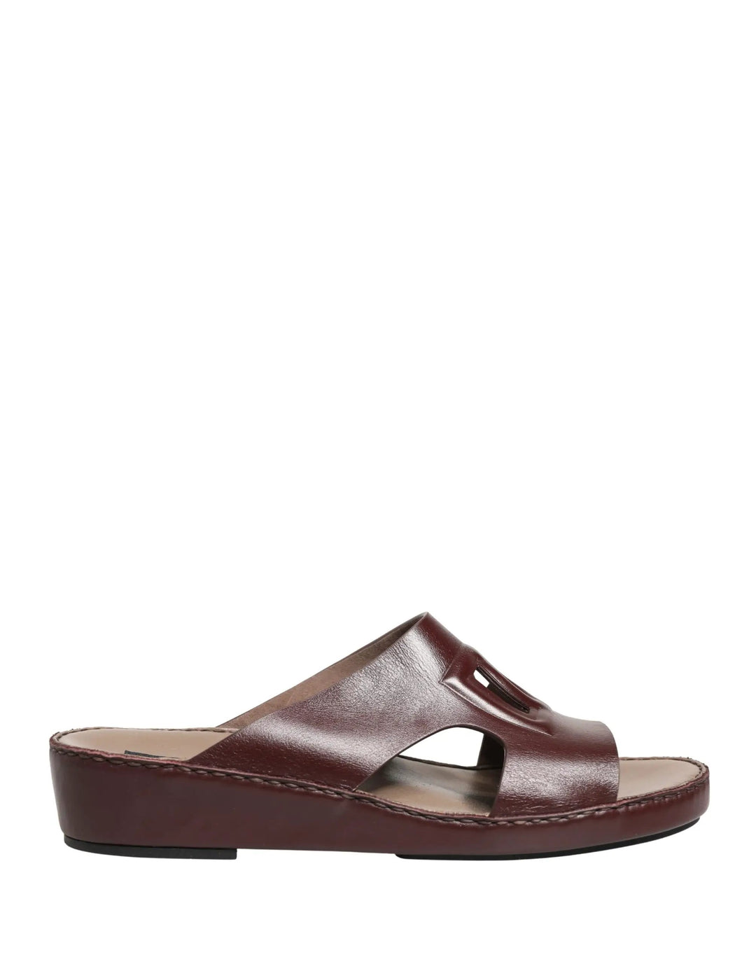 Dolce &amp; Gabbana Sample Sale | Dolce &amp; Gabbana Maroon Leather Cutout DG Logo Sandals Shoes - | Designer outlet