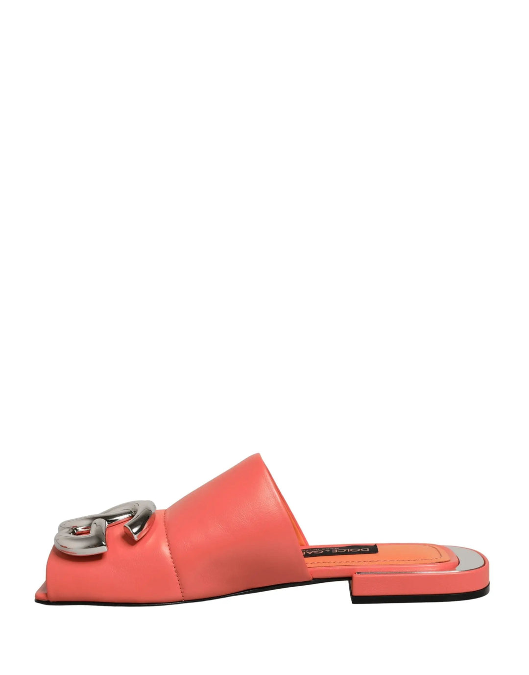 Dolce &amp; Gabbana Sample Sale | Dolce &amp; Gabbana Orange DG Logo Leather Flats Sandals Shoes - | Designer outlet