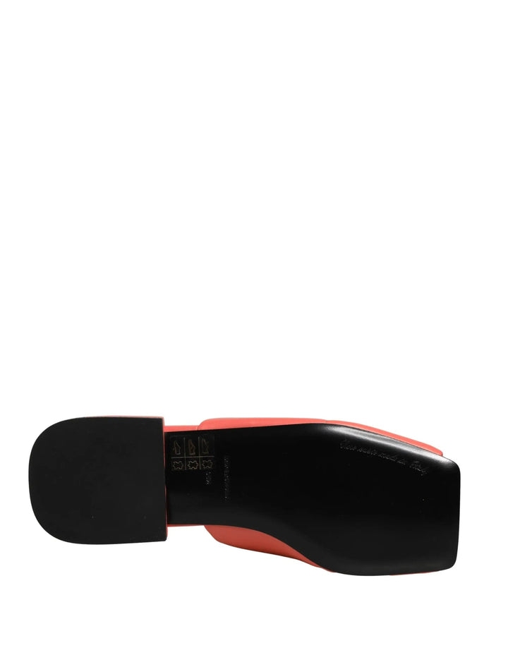 Dolce &amp; Gabbana Sample Sale | Dolce &amp; Gabbana Orange DG Logo Leather Flats Sandals Shoes - | Designer outlet