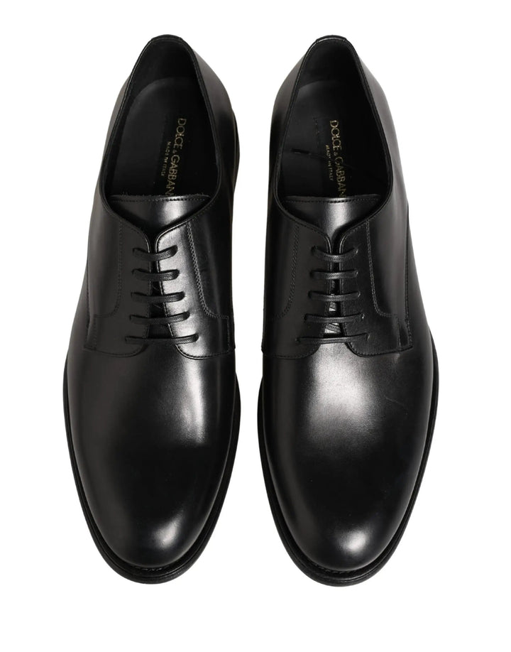 Dolce &amp; Gabbana Sample Sale | Dolce &amp; Gabbana Black Calfskin Leather Derby Men Dress Shoes - | Designer outlet