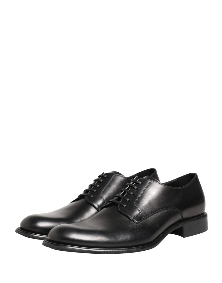 Dolce &amp; Gabbana Sample Sale | Dolce &amp; Gabbana Black Calfskin Leather Derby Men Dress Shoes - | Designer outlet