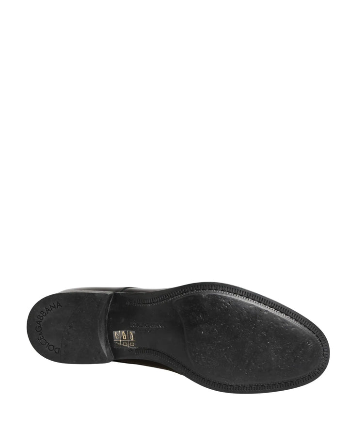 Dolce &amp; Gabbana Sample Sale | Dolce &amp; Gabbana Black Calfskin Leather Derby Men Dress Shoes - | Designer outlet