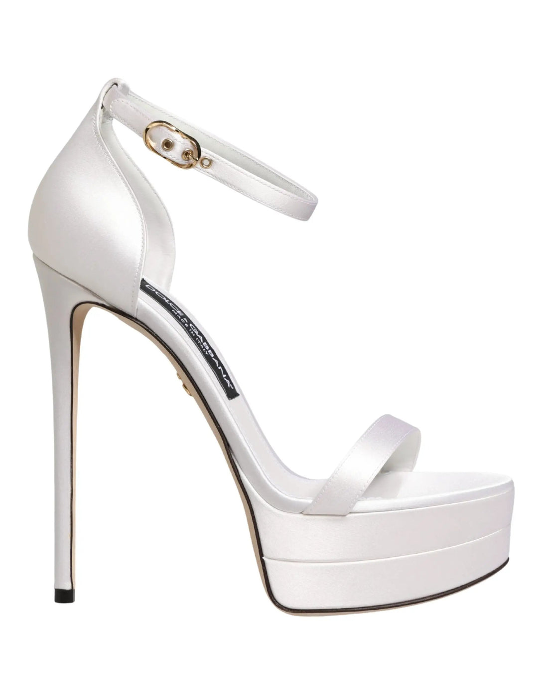 Dolce &amp; Gabbana Sample Sale | Dolce &amp; Gabbana White Platform Ankle Strap Sandals Shoes - | Designer outlet
