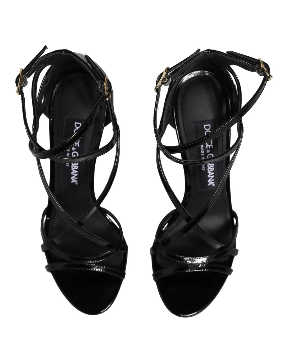 Dolce &amp; Gabbana Sample Sale | Dolce &amp; Gabbana Black Leather Stiletto Heel Sandals Shoes - | Designer outlet