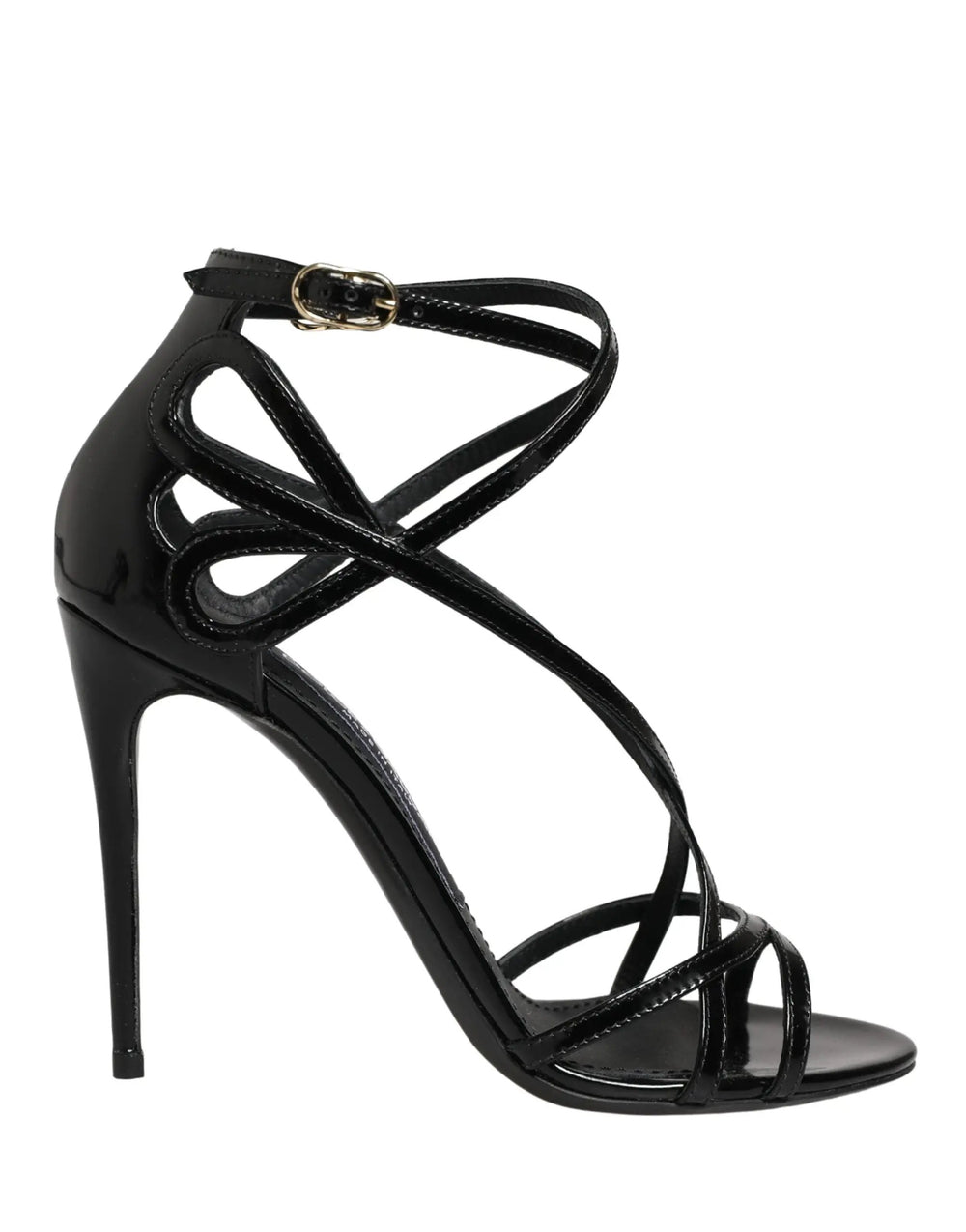 Dolce & Gabbana Sample Sale | Dolce & Gabbana Black Leather Stiletto Heel Sandals Shoes - | Designer outlet