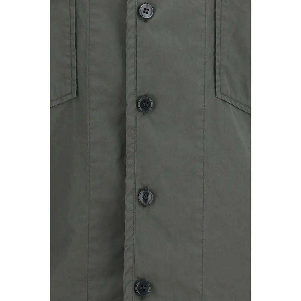 Dolce &amp; Gabbana Gray Cotton Shortsleeve Shirt