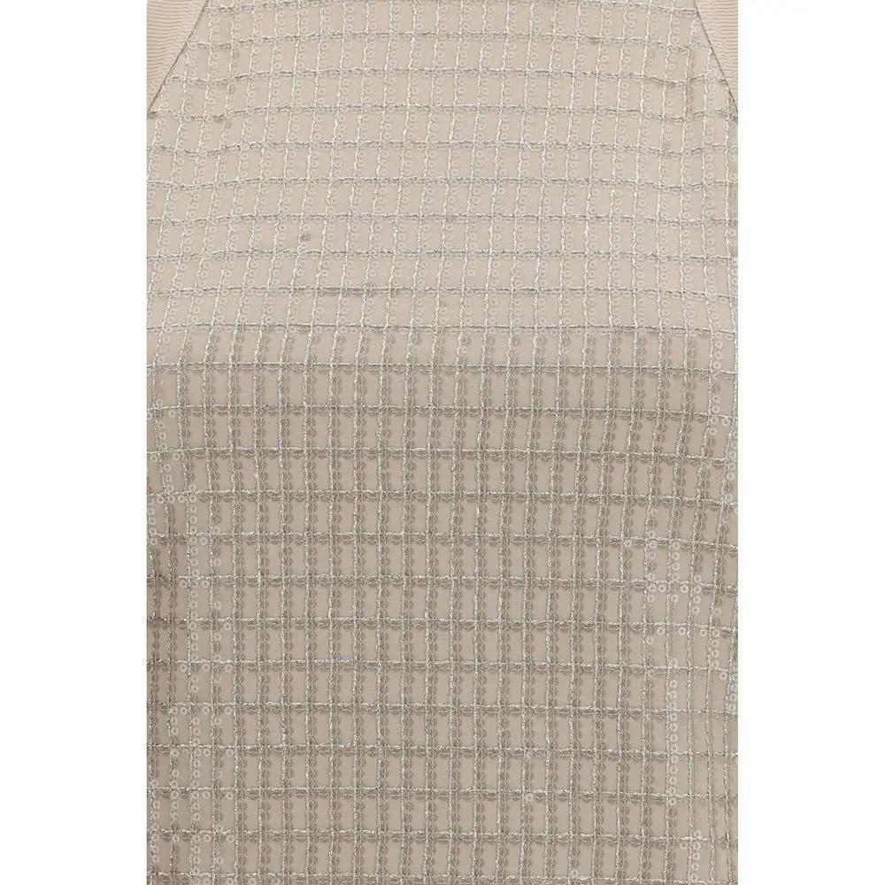 Brunello Cucinelli Beige Cotton Sleeveles T-Shirt