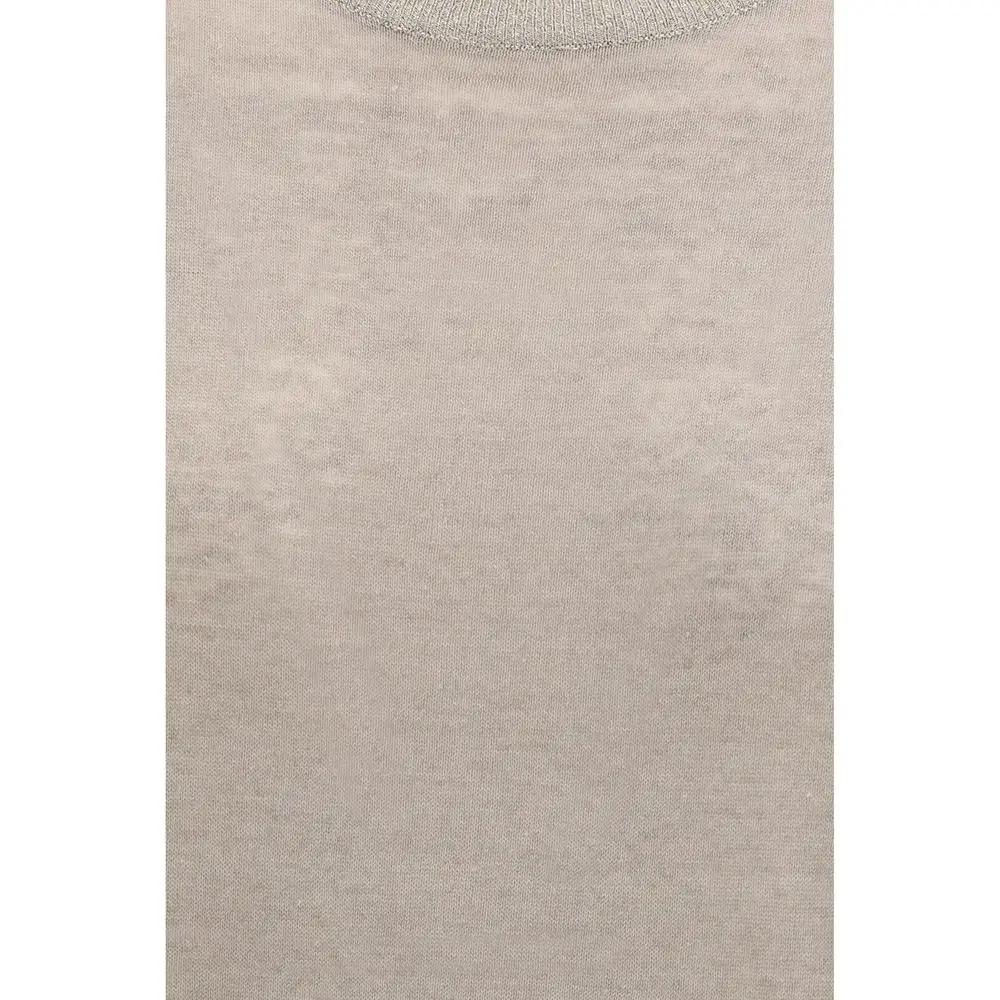 Brunello Cucinelli Beige Linen T-Shirt