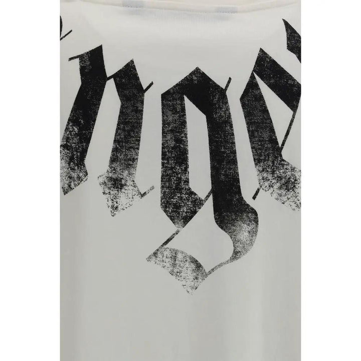 Palm Angels White Cotton T-Shirt