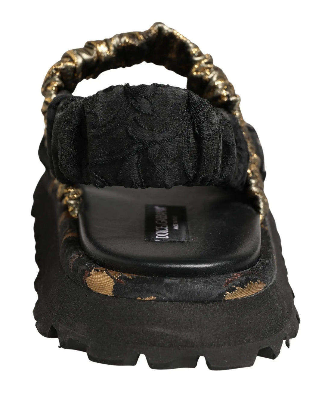 Dolce &amp; Gabbana Sample Sale | Dolce &amp; Gabbana Black Ruching Detail Flats Men Sandals Shoes - | Designer outlet
