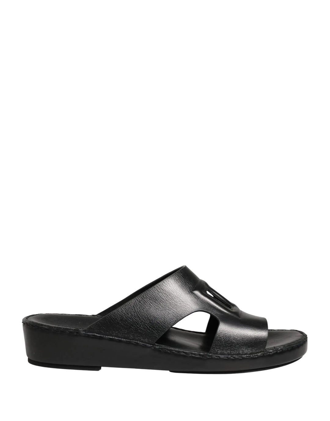 Dolce &amp; Gabbana Sample Sale | Dolce &amp; Gabbana Black Leather Cutout DG Logo Sandals Shoes - | Designer outlet