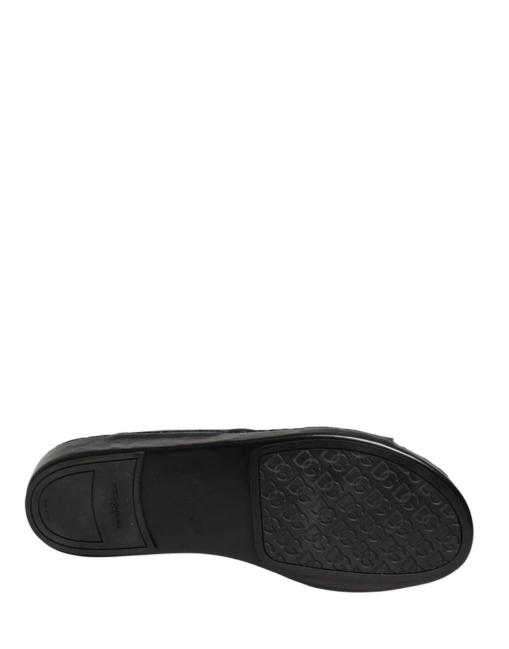 Dolce &amp; Gabbana Sample Sale | Dolce &amp; Gabbana Black Leather Cutout DG Logo Sandals Shoes - | Designer outlet