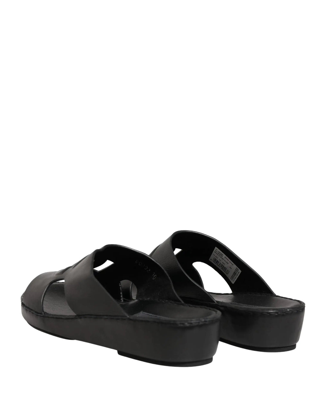 Dolce &amp; Gabbana Sample Sale | Dolce &amp; Gabbana Black Leather Cutout DG Logo Sandals Shoes - | Designer outlet