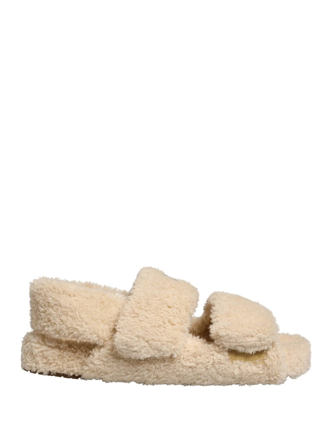 Dolce &amp; Gabbana Sample Sale | Dolce &amp; Gabbana Beige Faux Fur Slides Men Flats Sandals Shoes - | Designer outlet