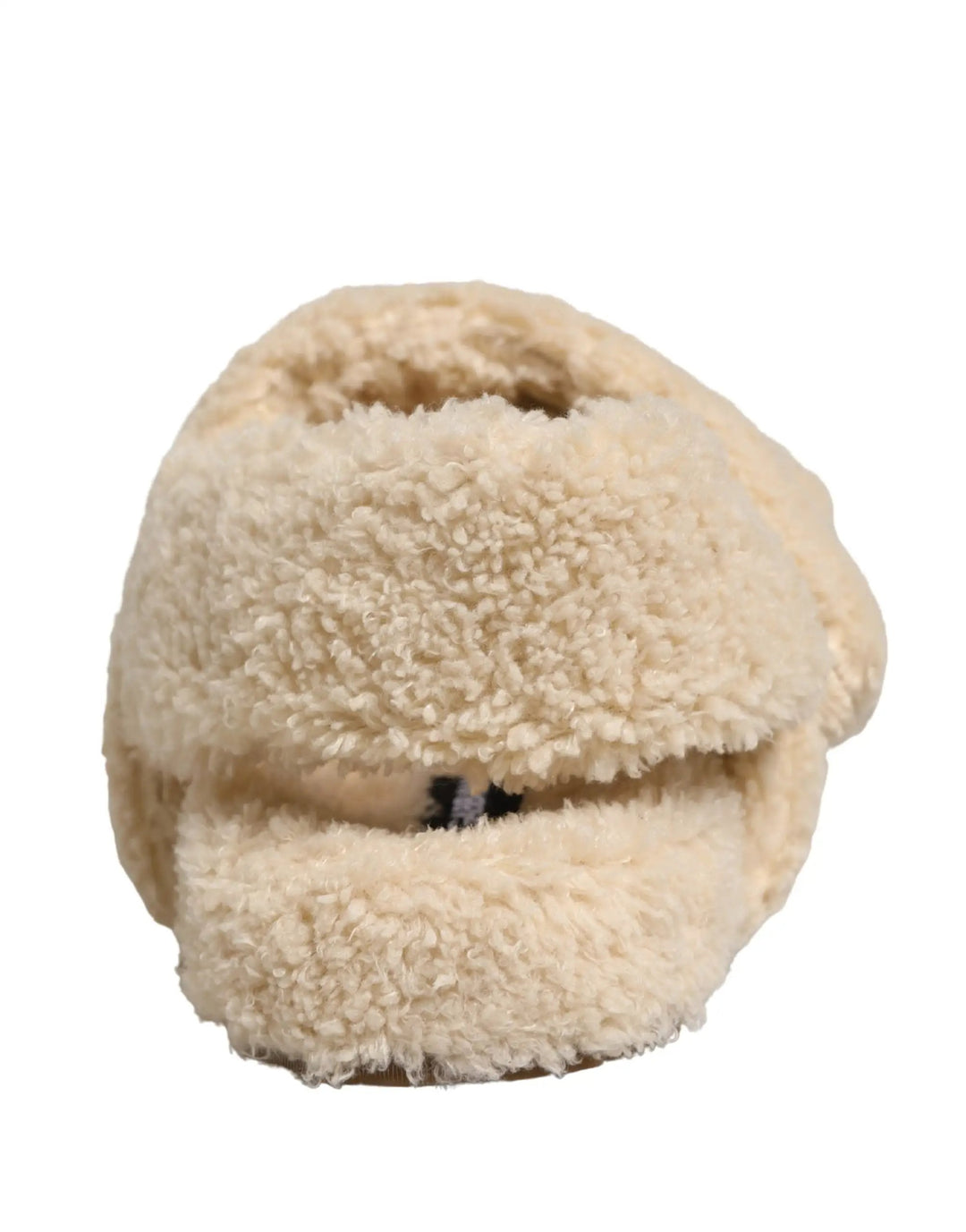 Dolce &amp; Gabbana Sample Sale | Dolce &amp; Gabbana Beige Faux Fur Slides Men Flats Sandals Shoes - | Designer outlet