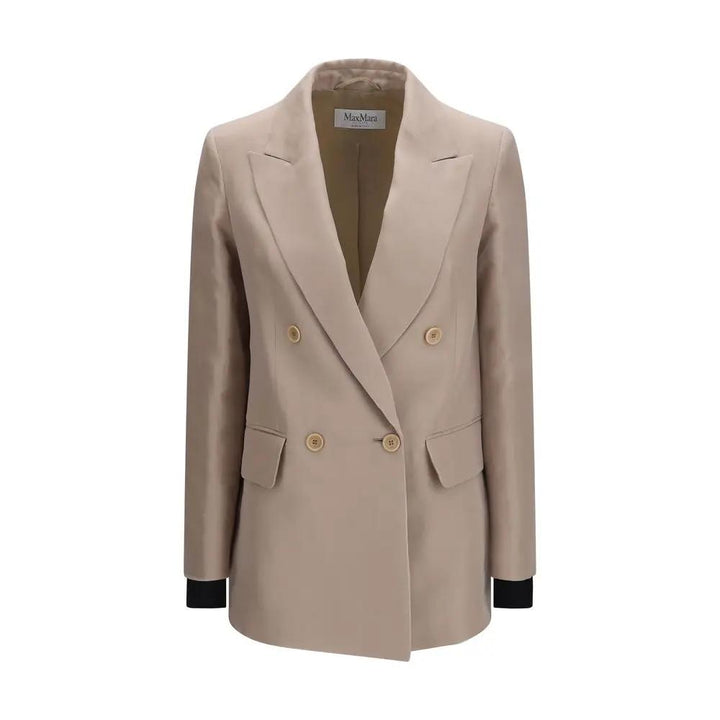 Max Mara Sample Sale | Max Mara Beige Silk Blazer - | Designer outlet