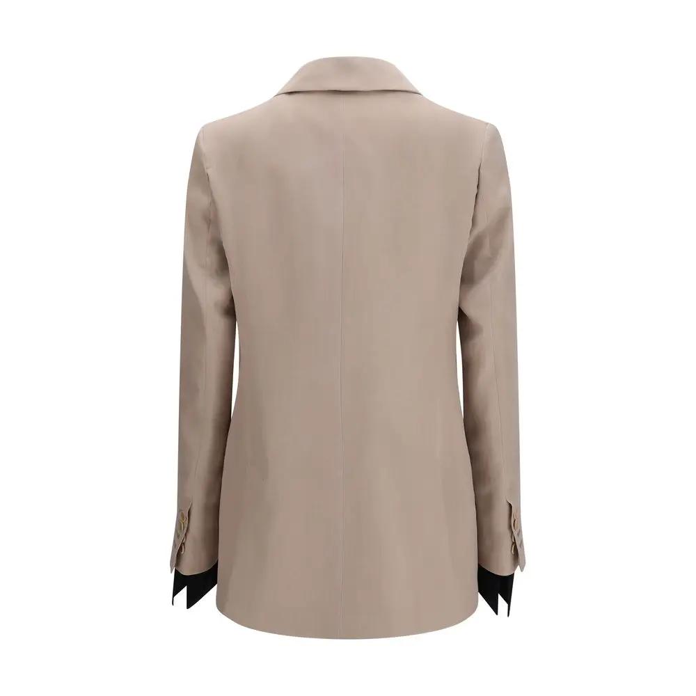 Max Mara Sample Sale | Max Mara Beige Silk Blazer - | Designer outlet
