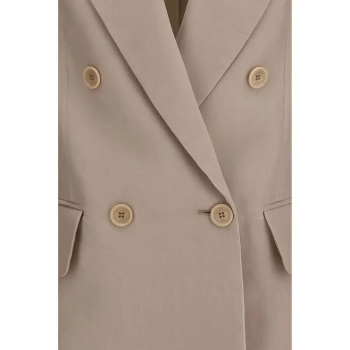 Max Mara Sample Sale | Max Mara Beige Silk Blazer - | Designer outlet