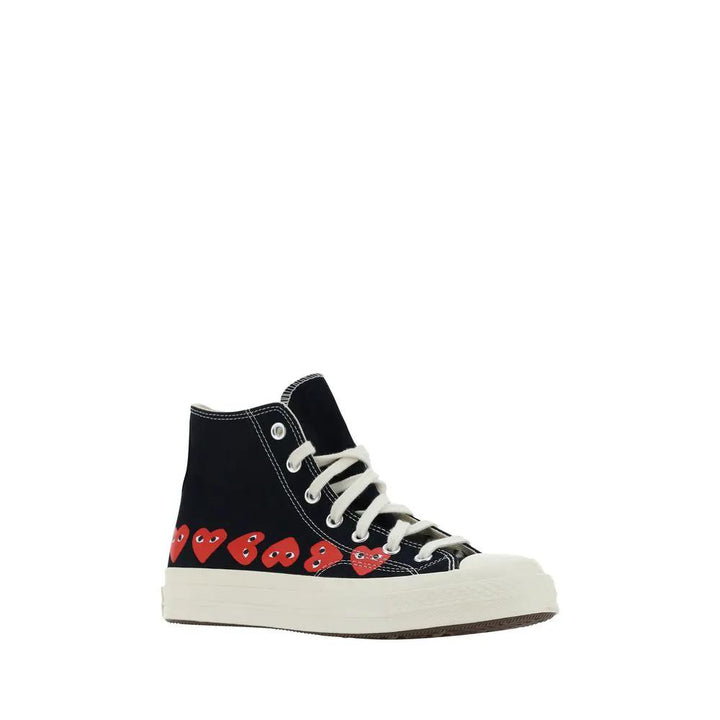 Comme Des Garçons Play x Converse Black Cotton High Top Sneakers