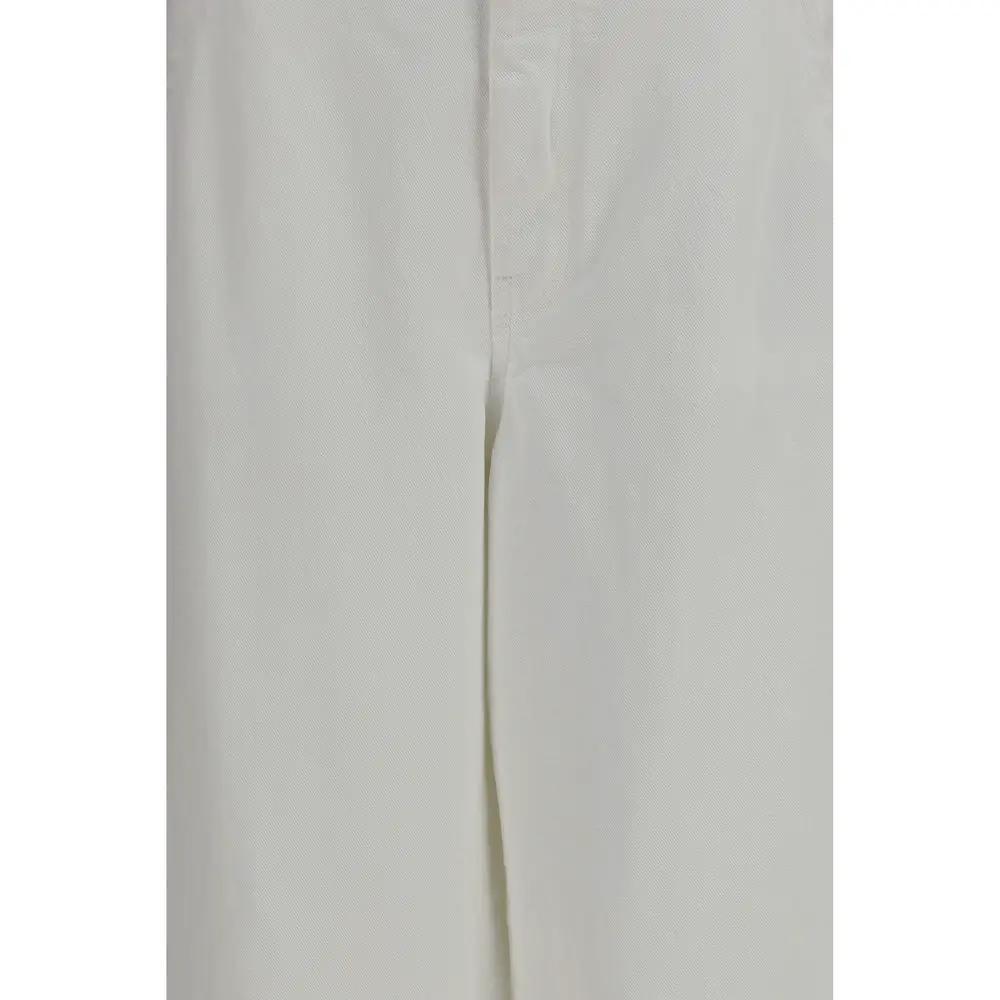 Brunello Cucinelli White Cotton Casual Pants