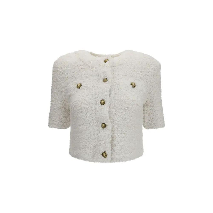 Balmain White Polyamide Cardigan