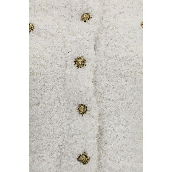 Balmain White Polyamide Cardigan