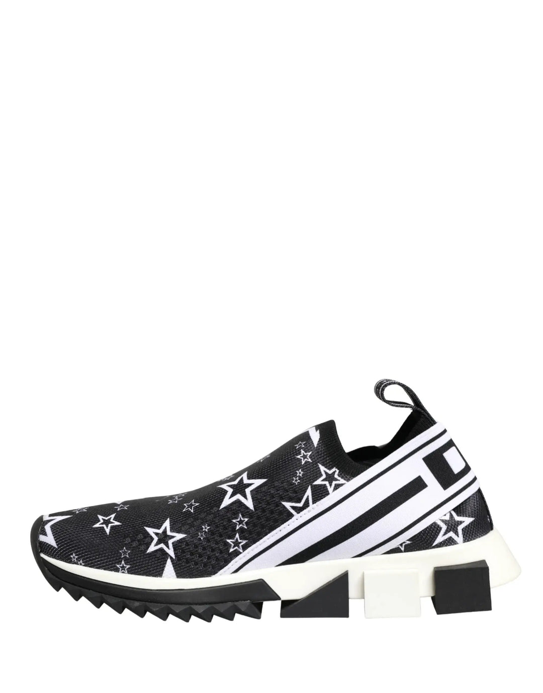 Dolce &amp; Gabbana Black Stars Logo SORRENTO Sneakers Shoes