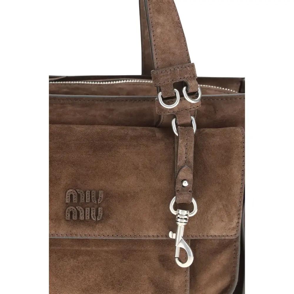 Miu Miu Sample Sale | Miu Miu Brown Calf Leather Bos Taurus Shoulder Bag - | Designer outlet