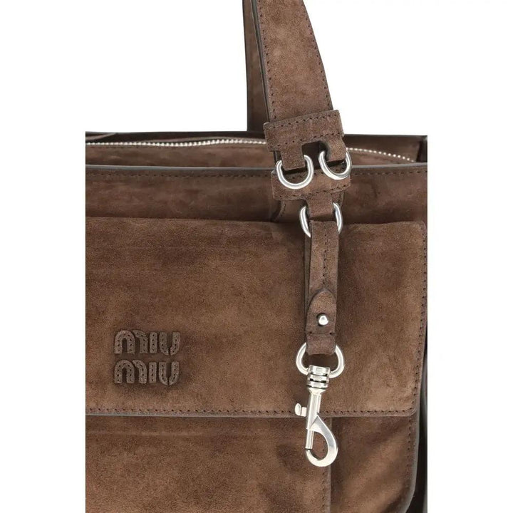 Miu Miu Sample Sale | Miu Miu Brown Calf Leather Bos Taurus Shoulder Bag - | Designer outlet
