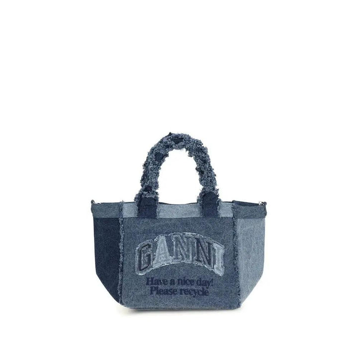 Ganni Sample Sale | Ganni Blue Cotton Handbag - | Designer outlet