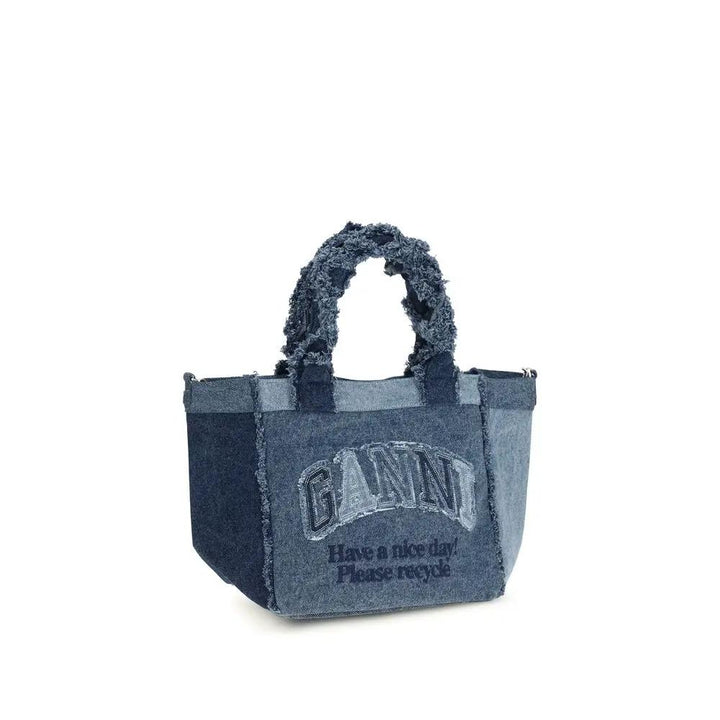 Ganni Sample Sale | Ganni Blue Cotton Handbag - | Designer outlet