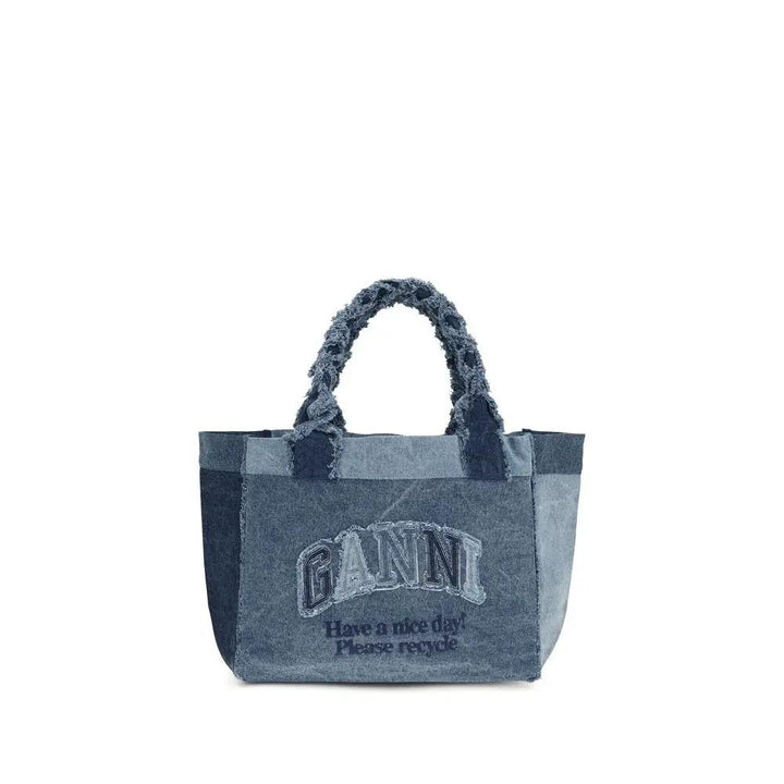 Ganni Sample Sale | Ganni Blue Cotton Handbag - | Designer outlet