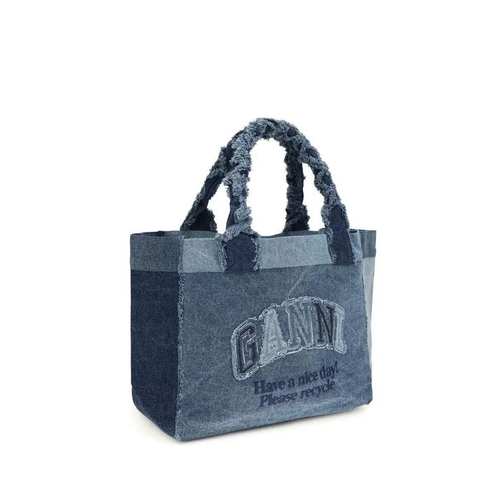 Ganni Sample Sale | Ganni Blue Cotton Handbag - | Designer outlet
