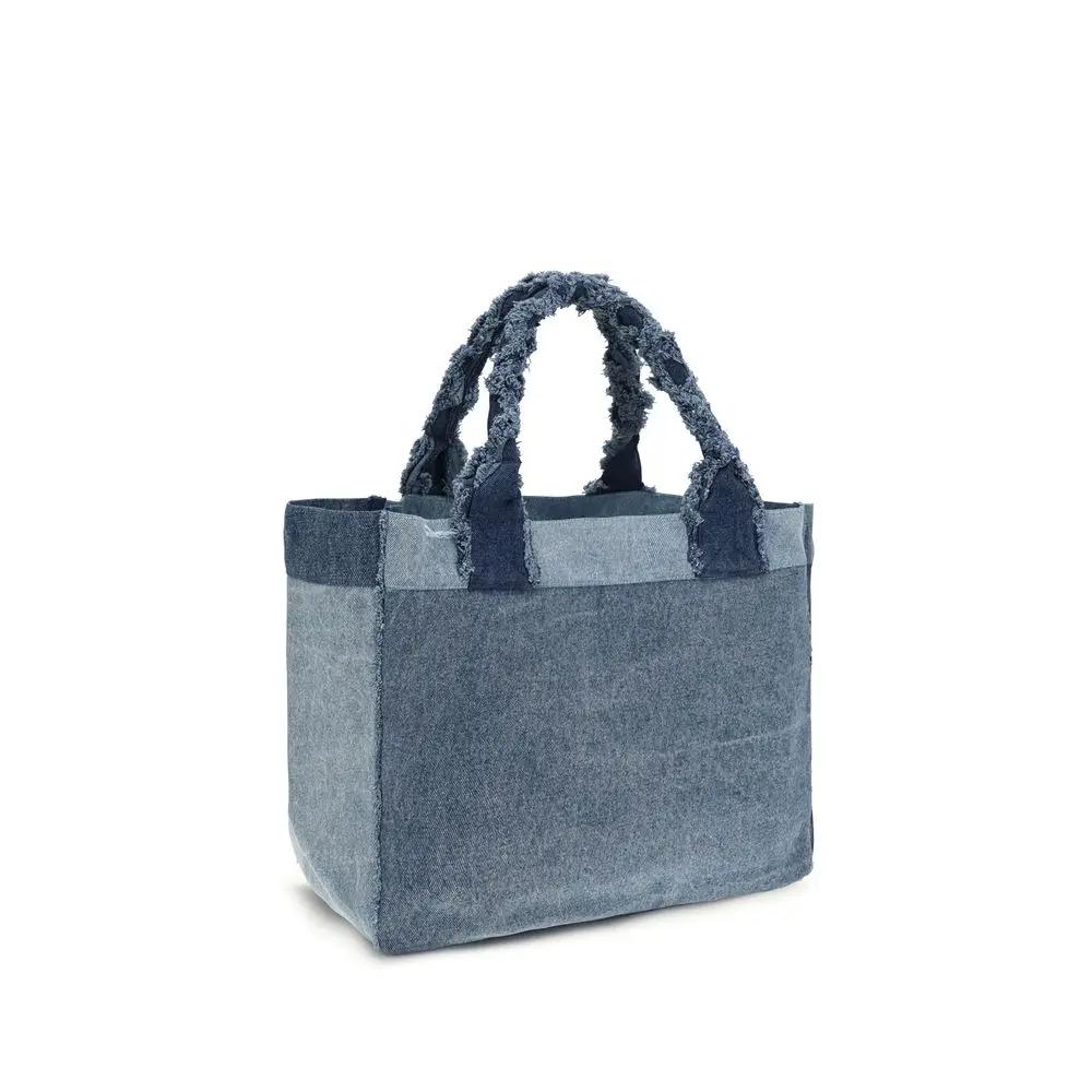 Ganni Sample Sale | Ganni Blue Cotton Handbag - | Designer outlet