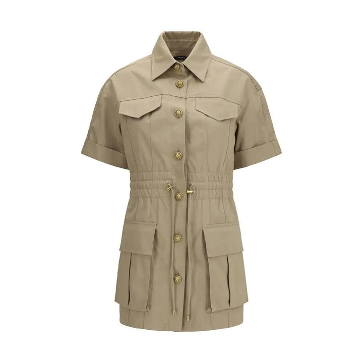 Balmain Sample Sale | Balmain Beige Cotton Casual Dress - | Designer outlet