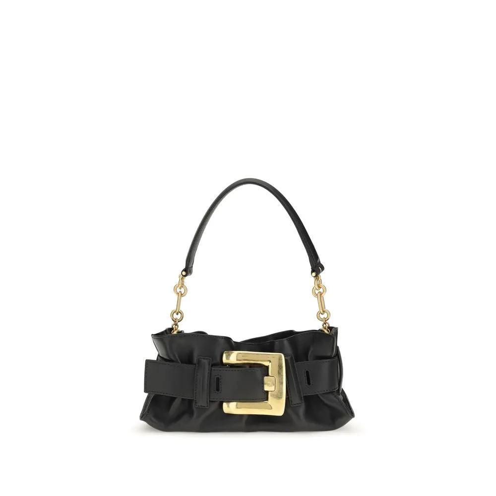 Balmain Sample Sale | Balmain Black Calf Leather Bos Taurus Shoulder Bag - | Designer outlet